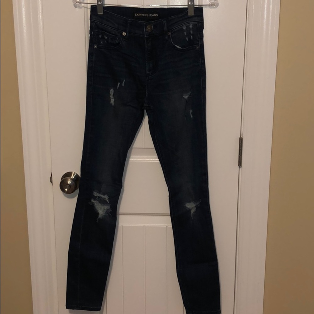 High Waisted Ripped Jeans